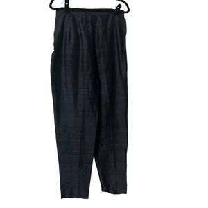 Neiman Marcus Vintage Black Shantung Silk Pants, 12